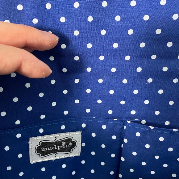 MUD PIE- striped  straw leather large clutch - Picture 5 of 6